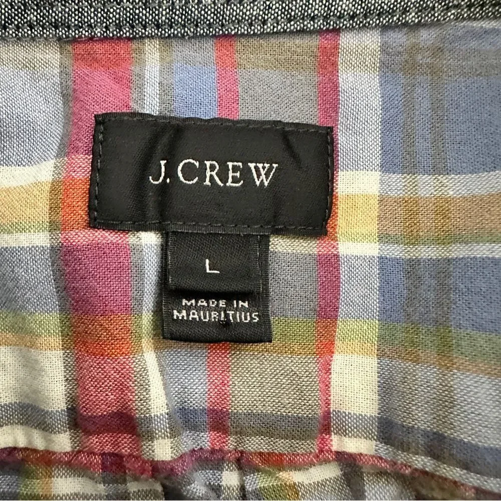 JCrew men’s plaid button up shirt size L